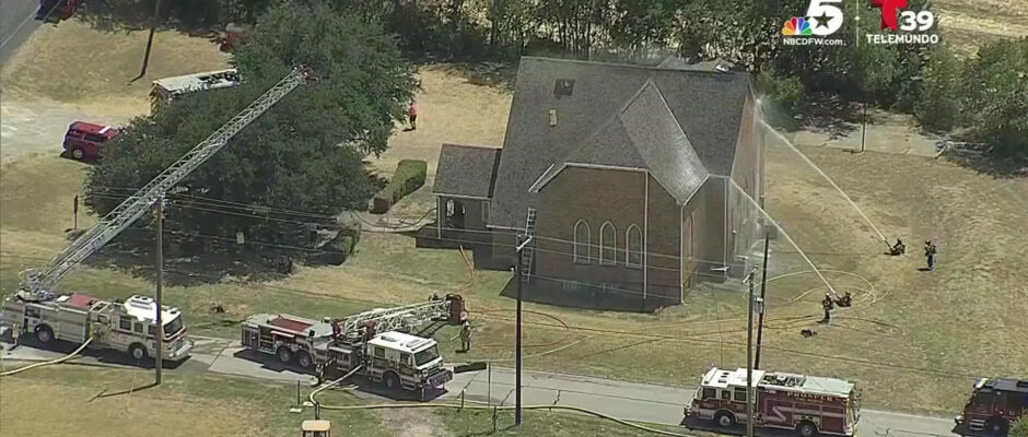 Firefighting crews at the Church on August 2, 2022